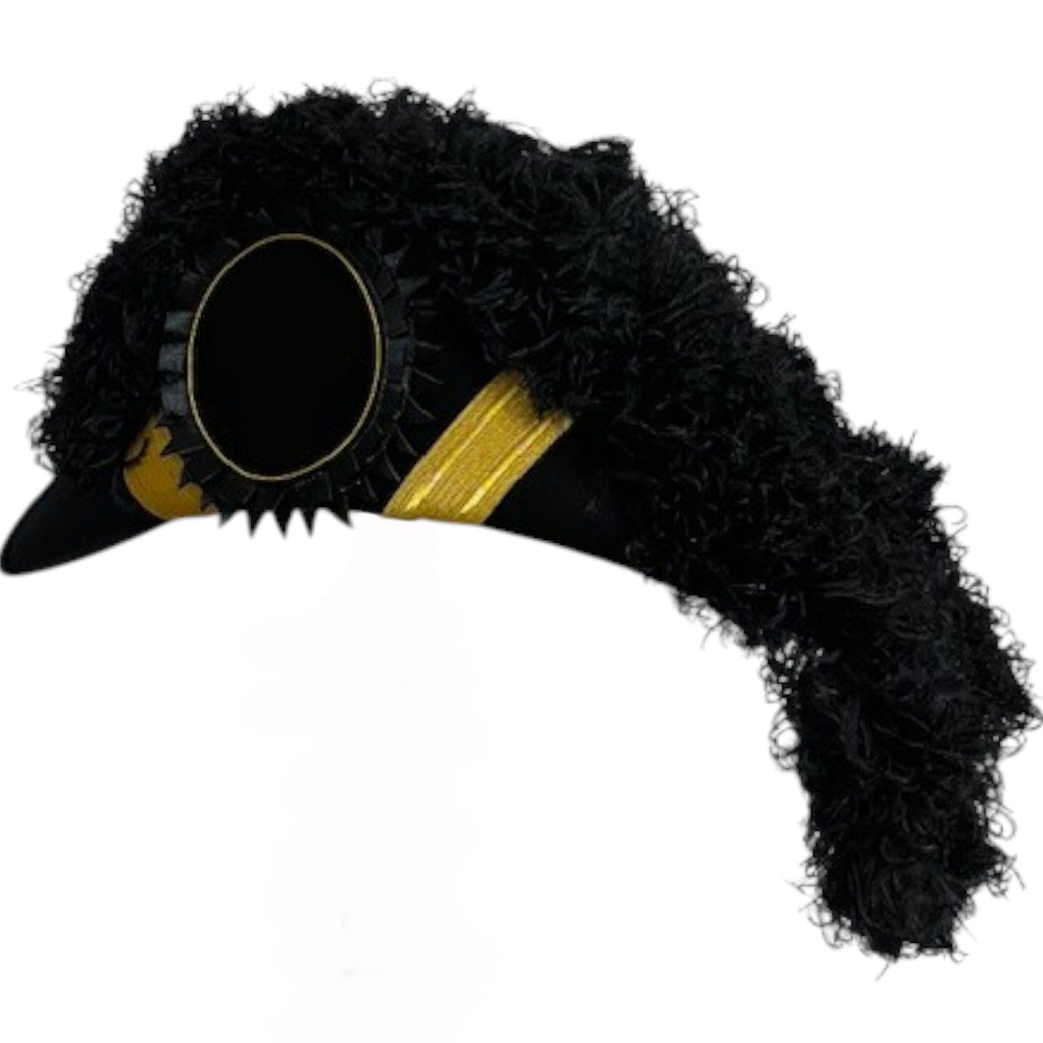 Eminent Commander Knights Templar Chapeau - All Black Plumes - Bricks Masons