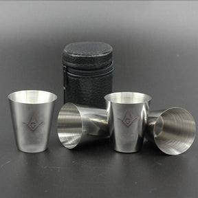 Master Mason Blue Lodge Cups - Stainless Steel