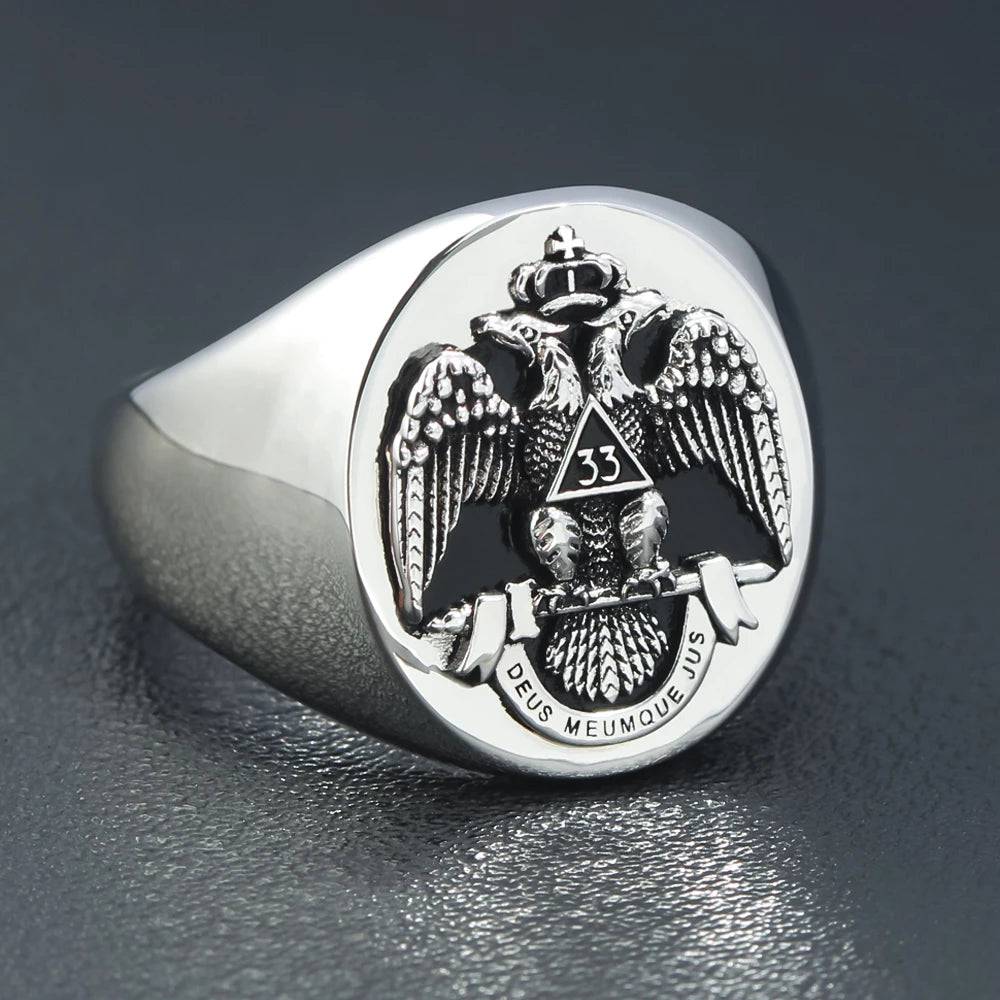 33rd Degree Scottish Rite Ring - 925 sterling silver