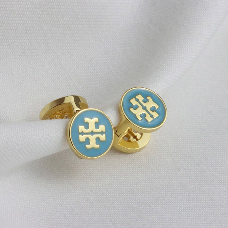 Knights Templar Commandery Earring - Double Sided Copper Ear Buckle In Blue - Bricks Masons