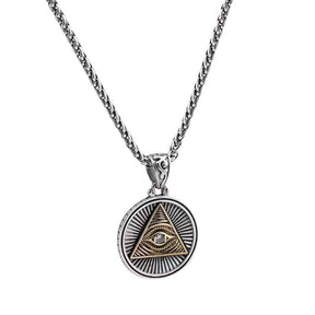 Eye Of Providence Necklace - Copper All Eye Seeing - Bricks Masons