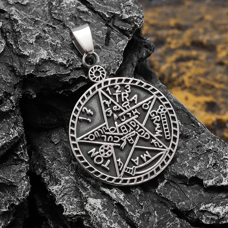 Ancient Israel Pendant - Pentagram Solomon Kabbalah - Bricks Masons