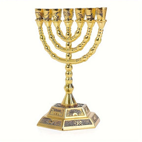 Ancient Israel Candle Holder - 12-tribe Menorah Menorah Of The Jerusalem Temple - Bricks Masons