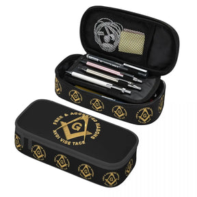 Master Mason Blue Lodge Office Tools Case - Square & Compass G