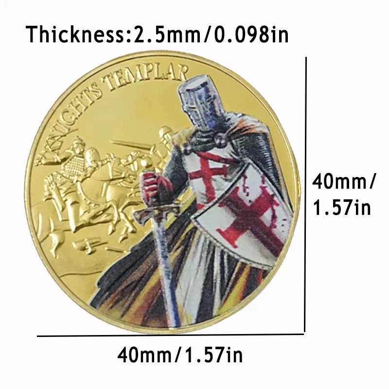 Knights Templar Commandery Coin - Silver/Gold Plated - Bricks Masons