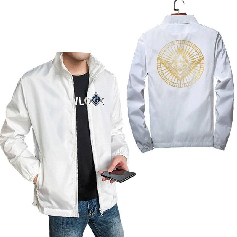 Master Mason Blue Lodge Jacket - Compass And Square All Seeing Eye (Multiple Colors)