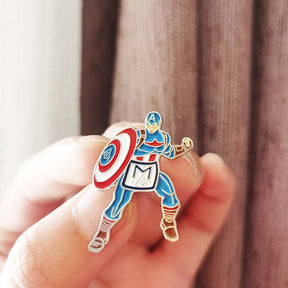 Master Mason Blue Lodge Lapel Pin - Avengers Captain America - Bricks Masons