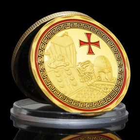 Knights Templar Commandery Coin - Armor of God Gold/Silver - Bricks Masons