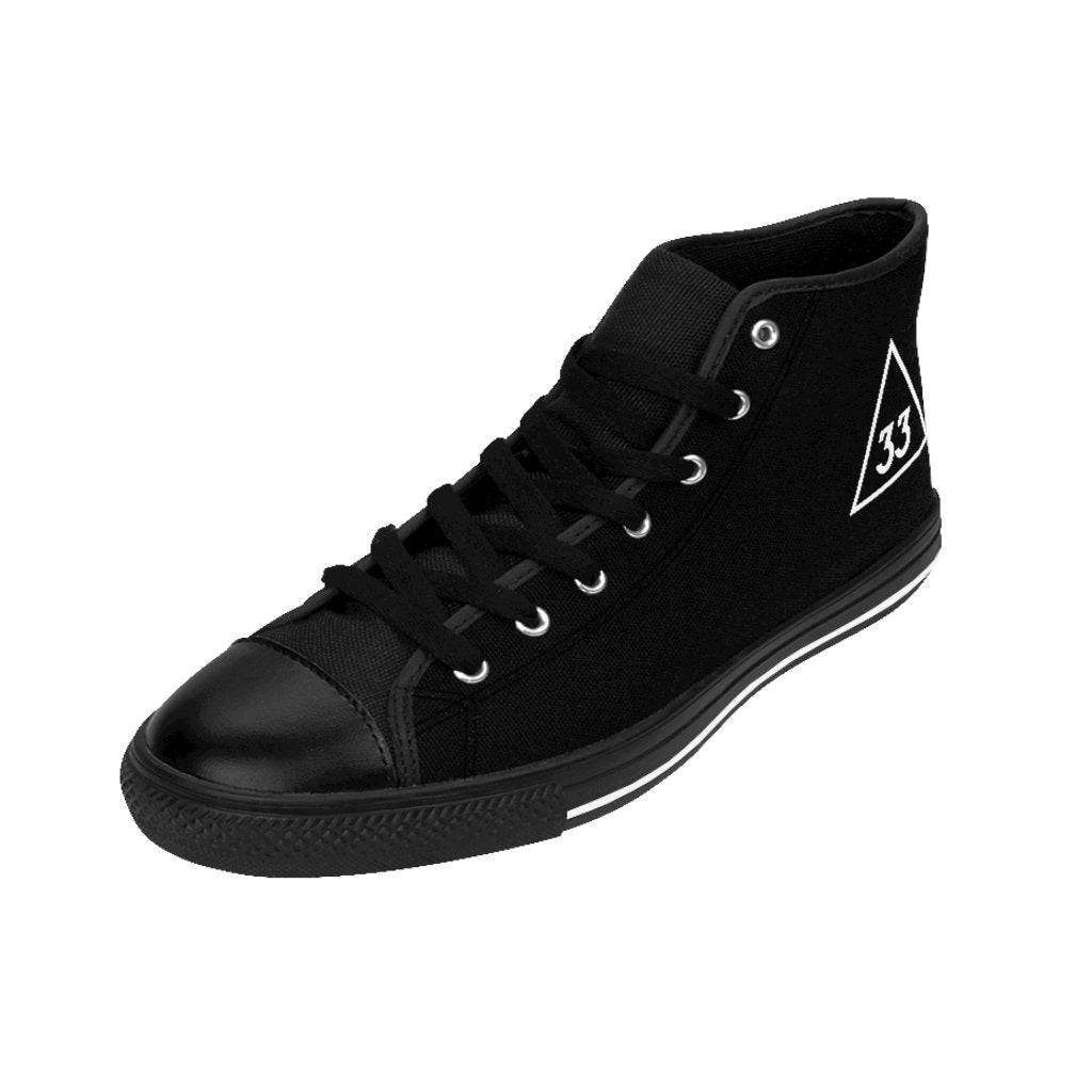 33rd Degree Scottish Rite Sneaker - High-top Black & White