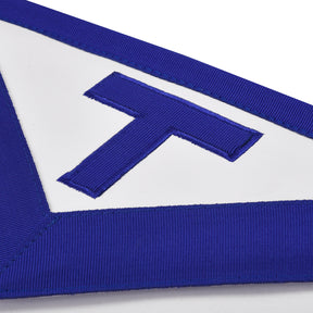 Blue Lodge Apron - OTO White & Blue with Different Materials - Bricks Masons