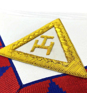 Companion English Royal Arch English Apron - Red & Blue - Bricks Masons