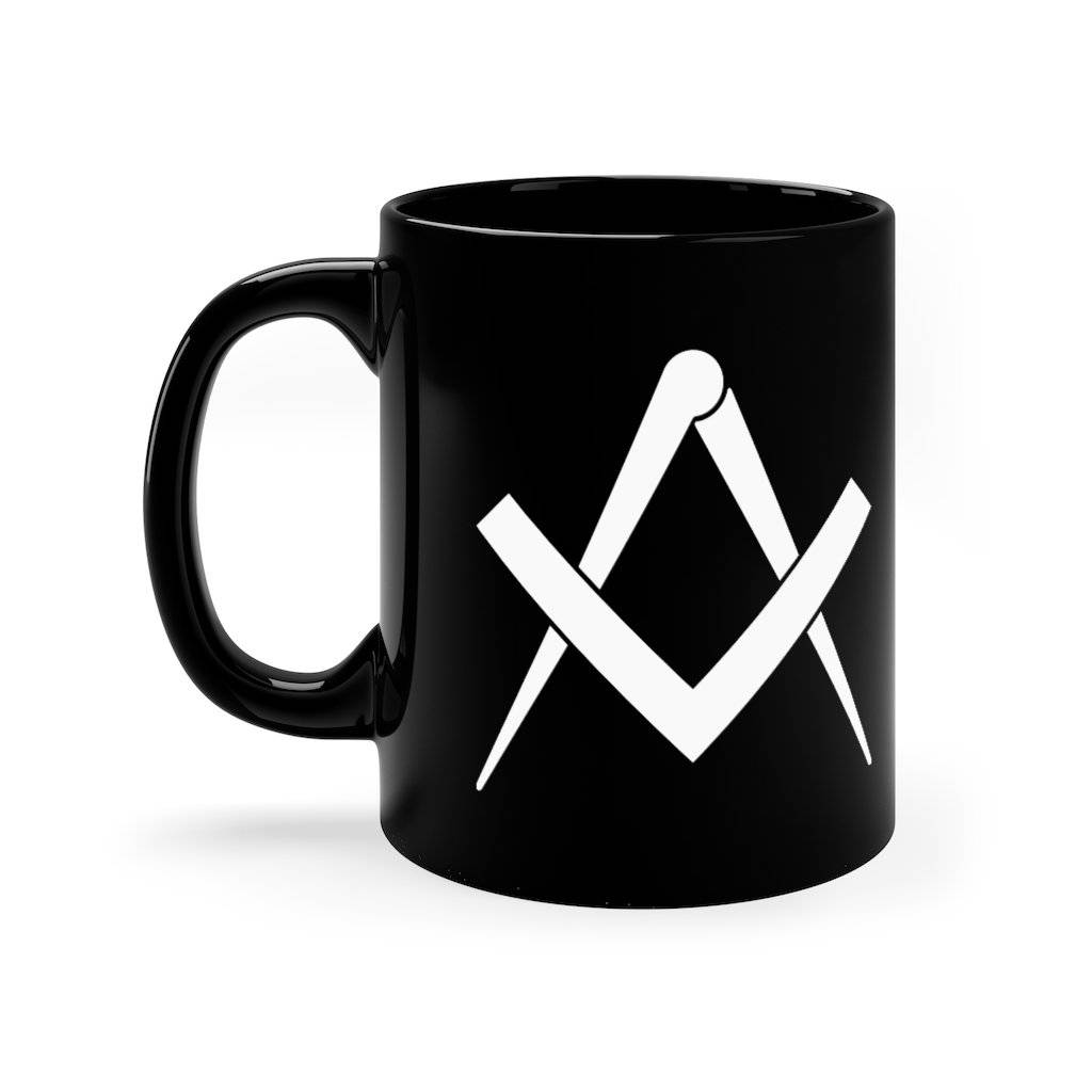 Master Mason Blue Lodge Mug - Black Square & Compass 11oz