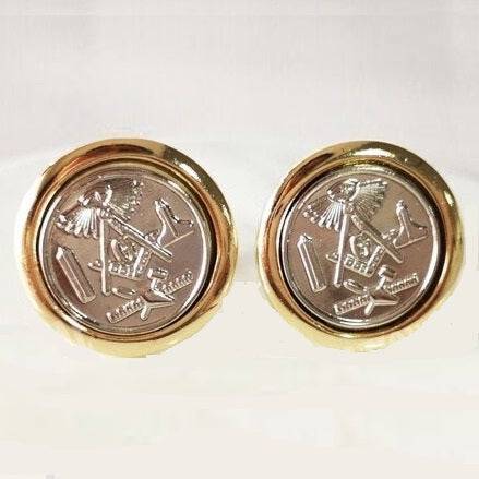 Master Mason Blue Lodge Cufflink - Square & Compass