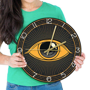 Eye Of Providence Clock - Silent Non Ticking - Bricks Masons