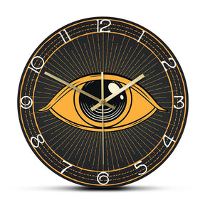 Eye Of Providence Clock - Silent Non Ticking - Bricks Masons