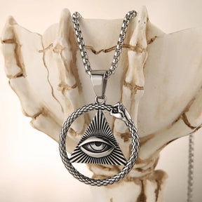 Eye Of Providence Necklace - Men Stainless Steel - Bricks Masons