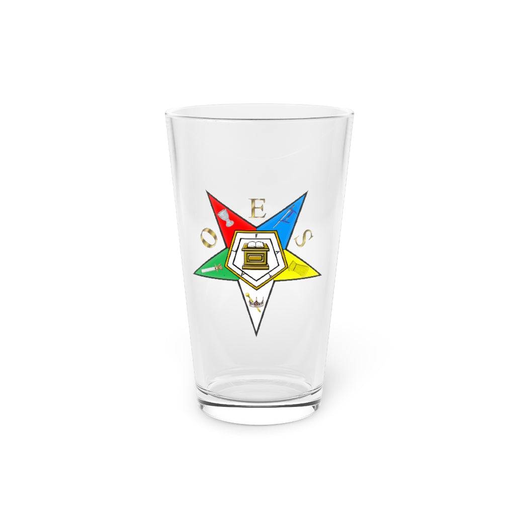 OES Pint Glass - 16oz 5-Pointed Star