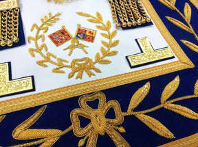 Grand Standard Bearer Craft Apron - Royal Blue - Bricks Masons