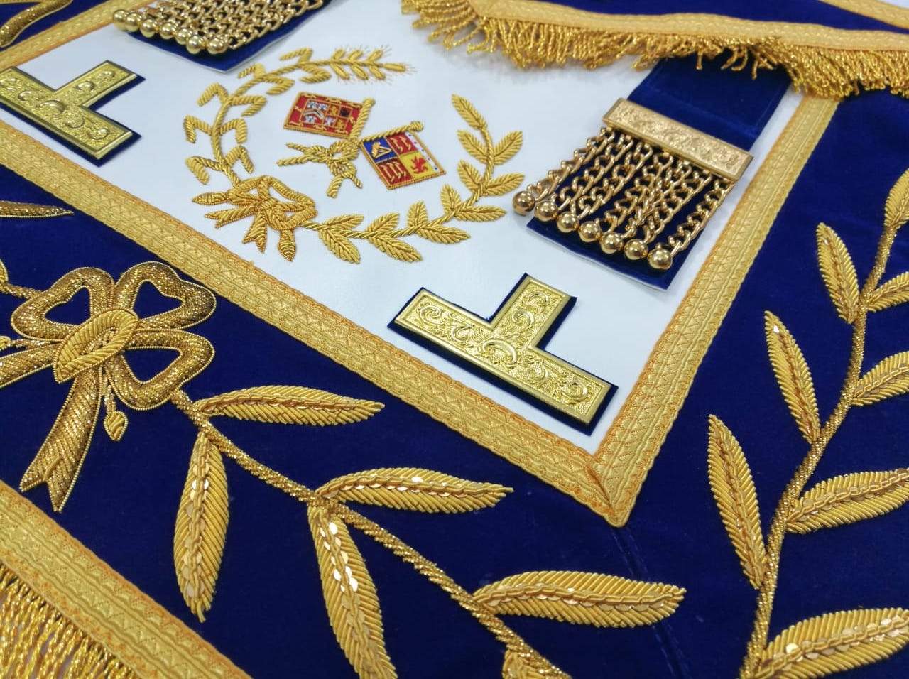 Grand Standard Bearer Craft Apron - Royal Blue - Bricks Masons