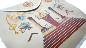 Hand-Painted Apron - 19th Century Inspired Various Colors, Shapes & Trims - Bricks Masons