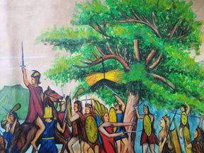 Hand-Painted Apron - A Sheaf of Corn Suspended Near a Waterfall 24"x18" Poster - Bricks Masons