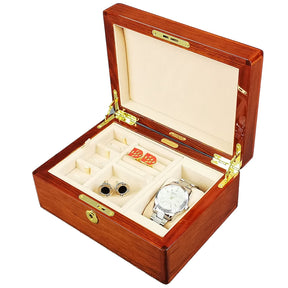 Master Mason Blue Lodge Jewelry Box - Rosewood Various Compartments & Lock - Bricks Masons
