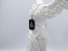 Master Mason Blue Lodge Necklace - Black Anodized Aluminium - Bricks Masons