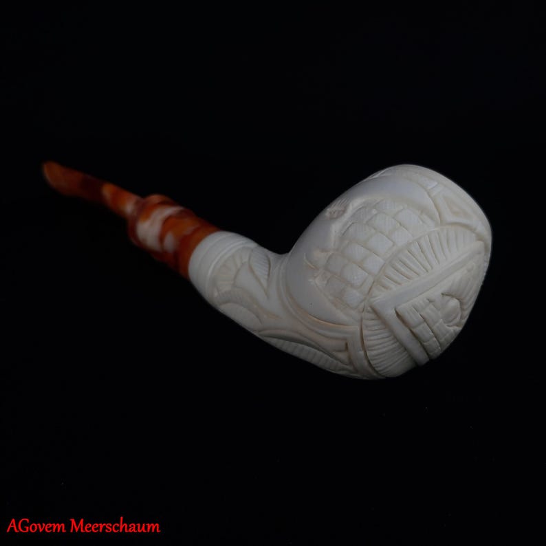 Eye Of Providence Meerschaum Pipe - Handmade With Fitted Velvet Case - Bricks Masons