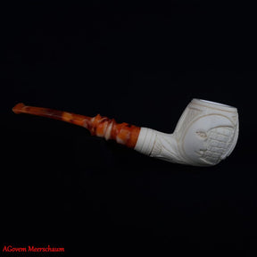 Eye Of Providence Meerschaum Pipe - Handmade With Fitted Velvet Case - Bricks Masons