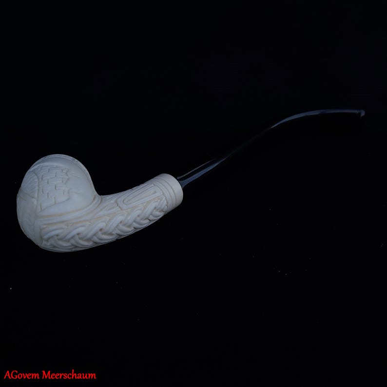 Eye Of Providence Meerschaum Pipe - Natural Wax Handmade - Bricks Masons