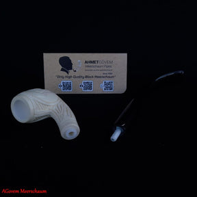 Eye Of Providence Meerschaum Pipe - Natural Wax Handmade - Bricks Masons