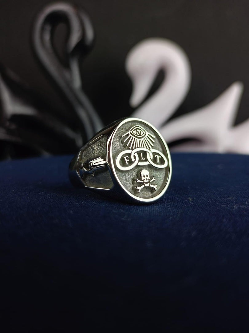 Order of Odd Fellows Ring - Silver Engraved With Various Sizes & Materials - Bricks Masons