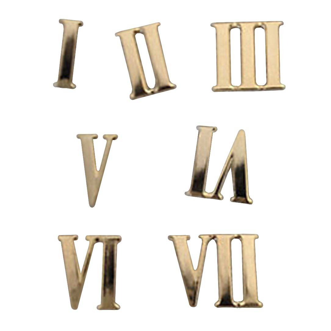 Knight Templar Priests Numerals - Mitre Numerals Gold Metal - Bricks Masons