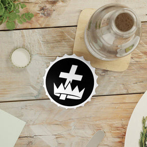 Knights Templar Bottle Opener - Black & White - Bricks Masons