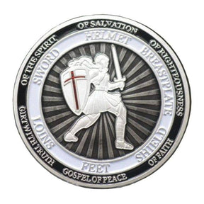 Knights Templar Coin - Put on The Full Armor of God Ephesians - Bricks Masons