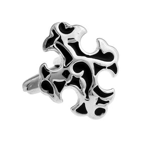 Knights Templar Cufflink - Medieval Motif Cross - Bricks Masons