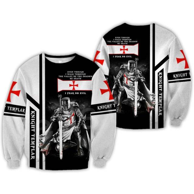 Knights Templar Hoodie - 3D Print Armor , Sweatshirts & Zipper - Bricks Masons