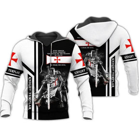 Knights Templar Hoodie - 3D Print Armor , Sweatshirts & Zipper - Bricks Masons