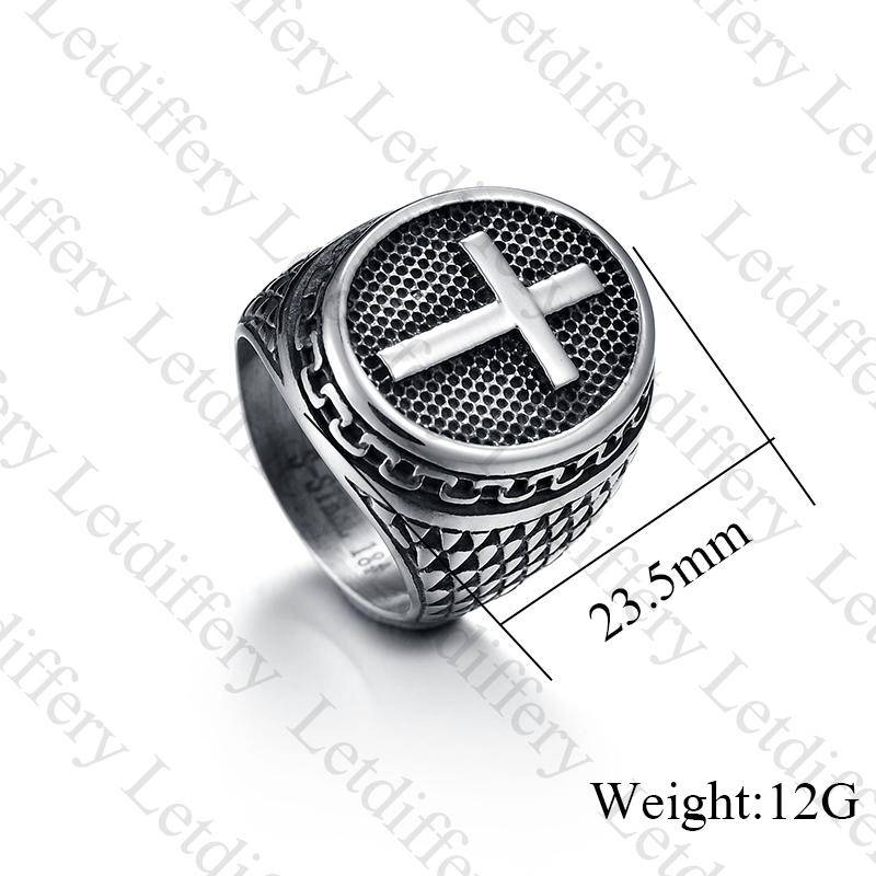 Knights Templar Ring - Cross - Bricks Masons