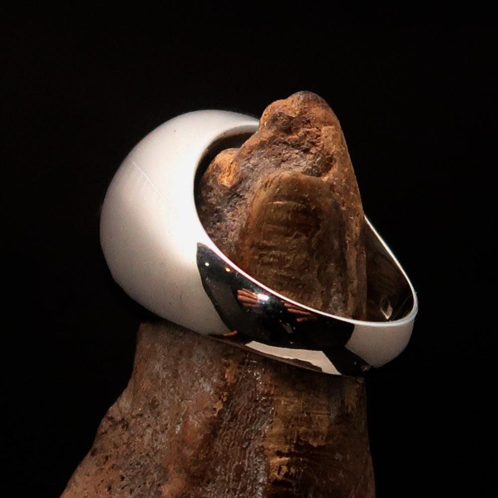 Knights Templar Ring - Sterling Silver Red Sigillum MilItum XPISTI - Bricks Masons