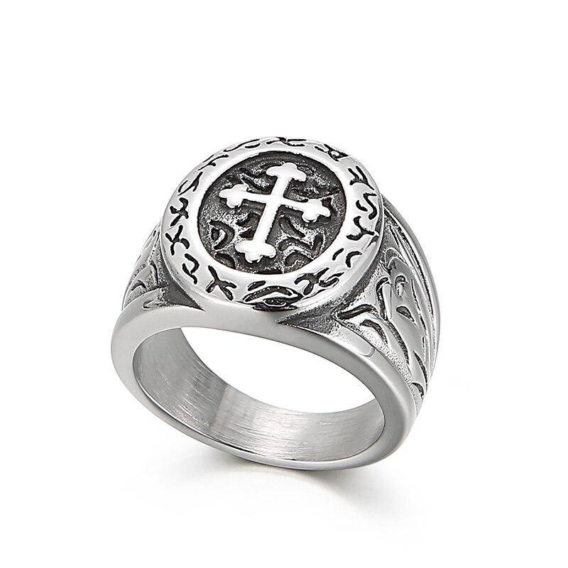 Knights Templar Ring - Vintage Motif - Bricks Masons