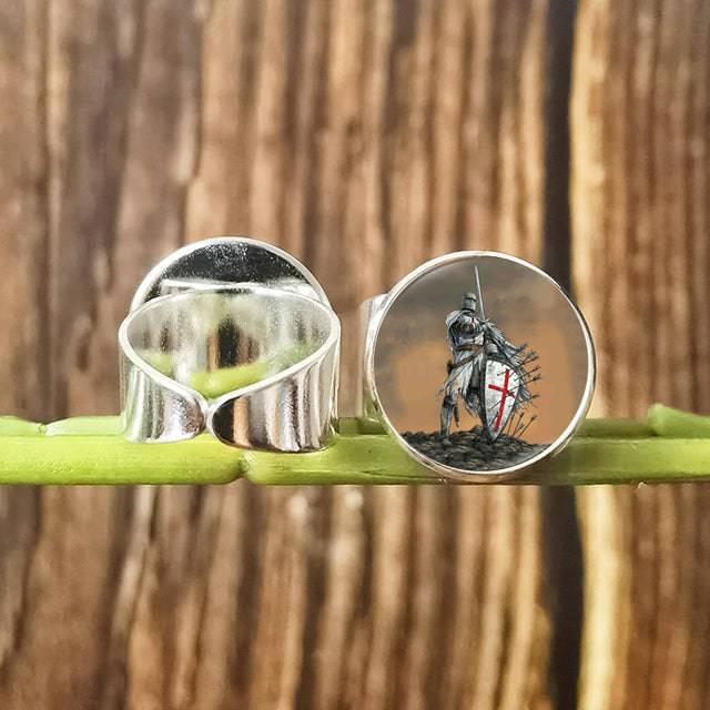 Knights Templar Ring - Vintage with Red Cross Crusader (Multiple variants) - Bricks Masons