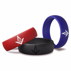 Master Mason Blue Lodge Ring - 2 Silicone Rubber Rings