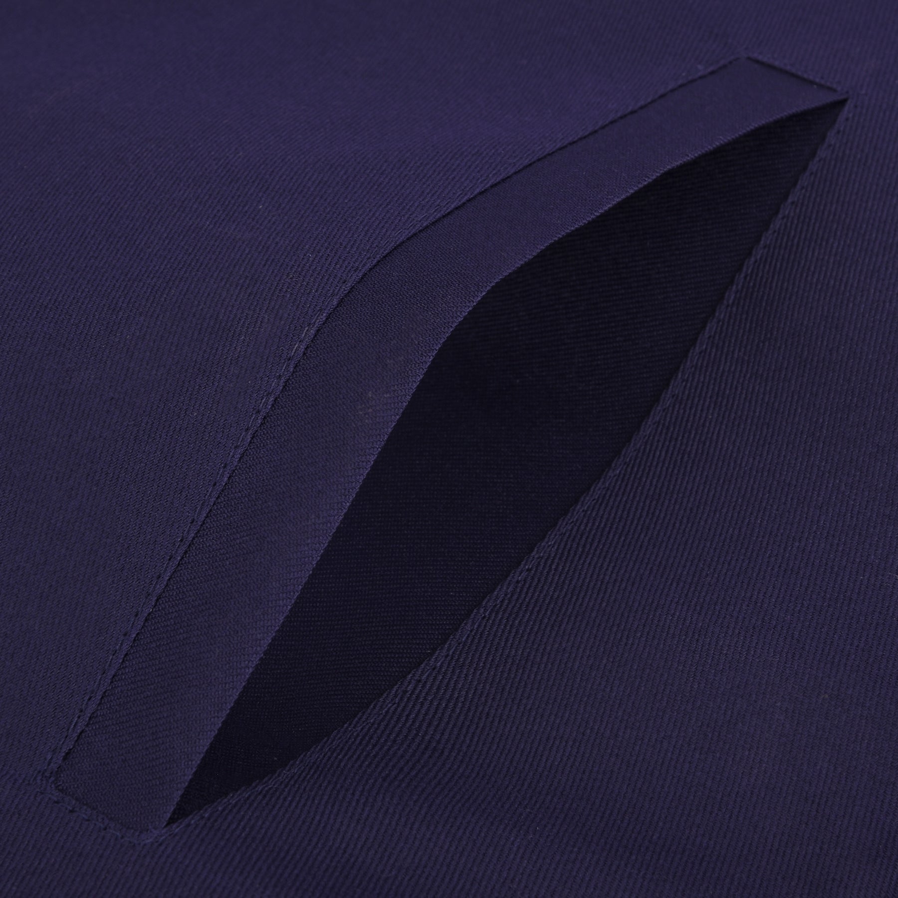 Marshal Blue Lodge Officer Apron - Kenton Lodge Navy Velvet With Silver Embroidery Thread - Bricks Masons