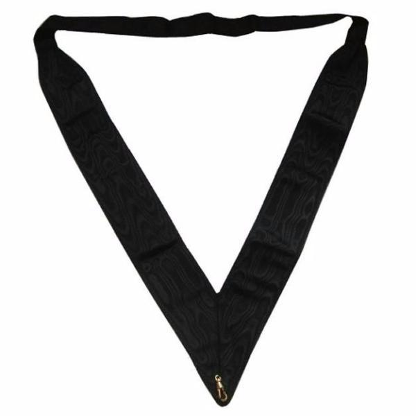 30th Degree Scottish Rite Collarette - Black with Silver Edges Moire