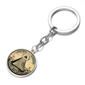 Masonic Keychain - Annuit Coeptis Novus Ordo Sectorum - Bricks Masons