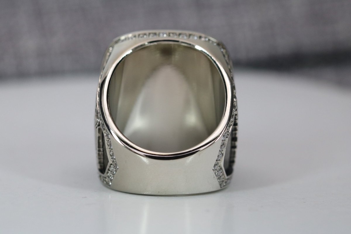 Past Master Blue Lodge Ring - Sterling Silver With Rhinestones - Bricks Masons