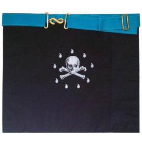 Master Mason Apron - White, Turquoise & Royal Blue - Bricks Masons