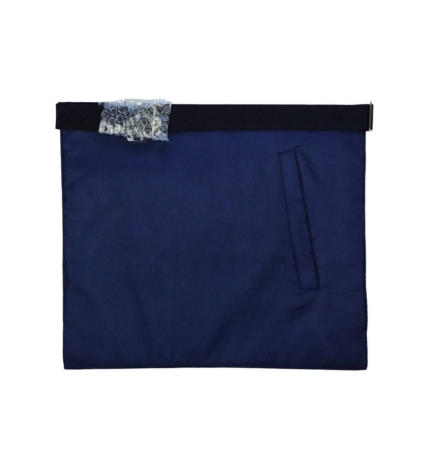 Master Mason Blue Lodge Apron - Navy Blue Hand Embroidery with Tassels - Bricks Masons