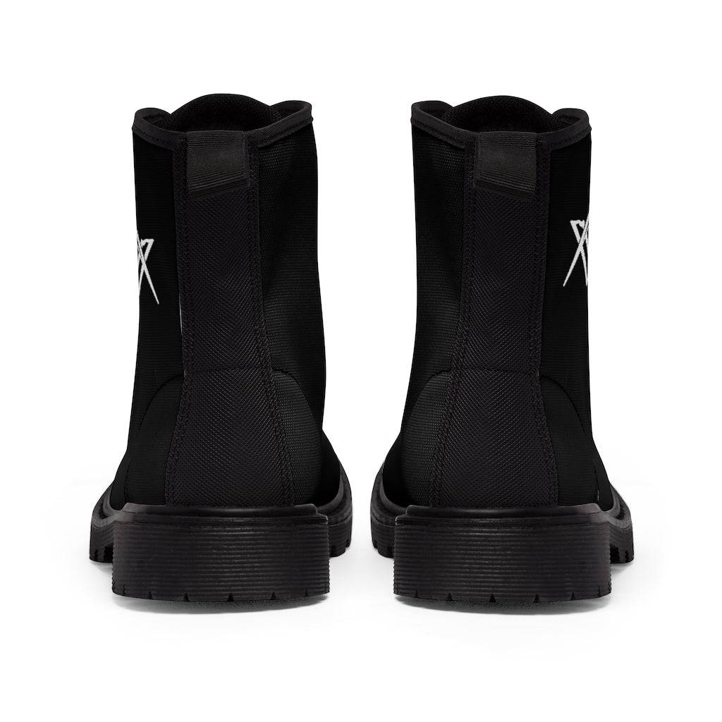 Master Mason Blue Lodge Boot - Black Canvas Square & Compass - Bricks Masons